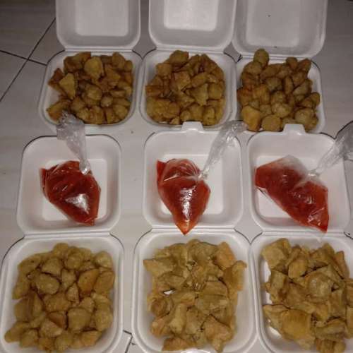 Pentol Goreng Saus Pedas