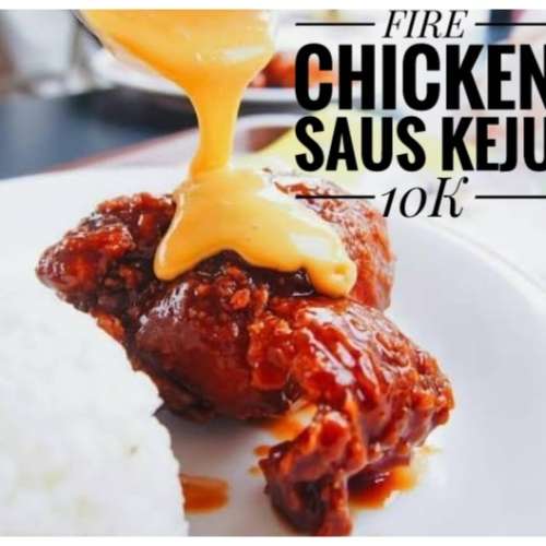 NASI + FIRE CHICKEN SAUS KEJU