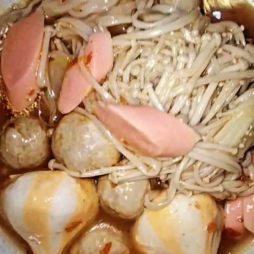 seblak jamur enoki
