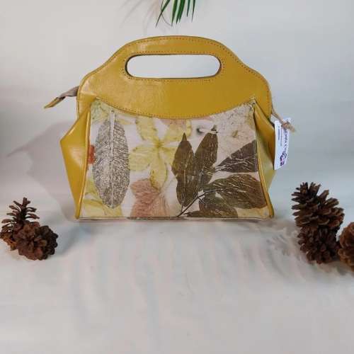 Tas Ecoprint bahan Kulit Domba