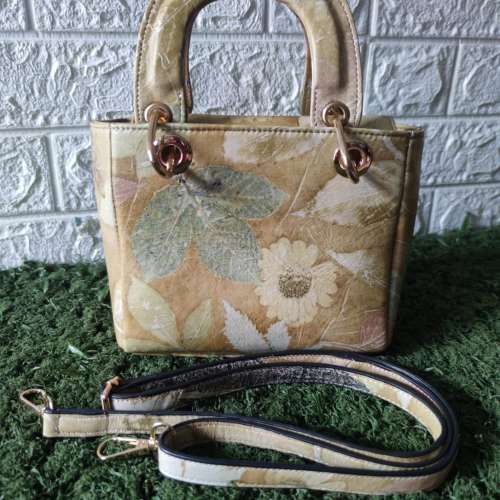 Tas Ecoprint bahan Kulit Domba