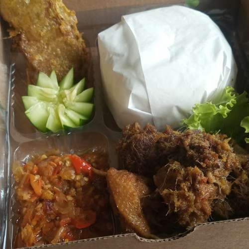 Nasi Bebek iteng kemas Kardus