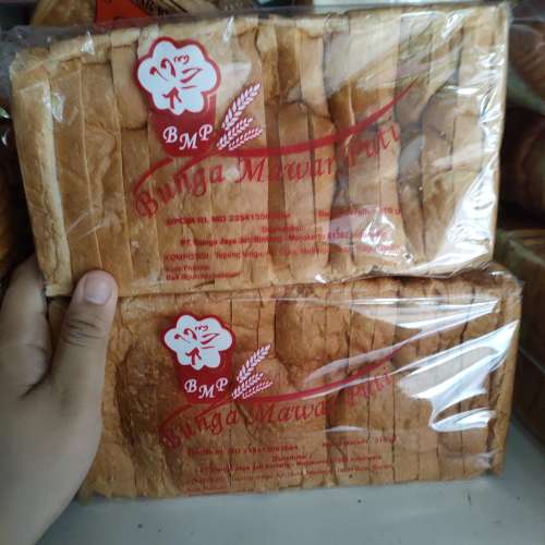 roti tawar balok bunga mawar putih