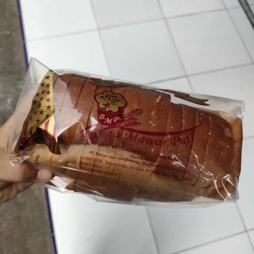 roti tawar special bunga mawar putih