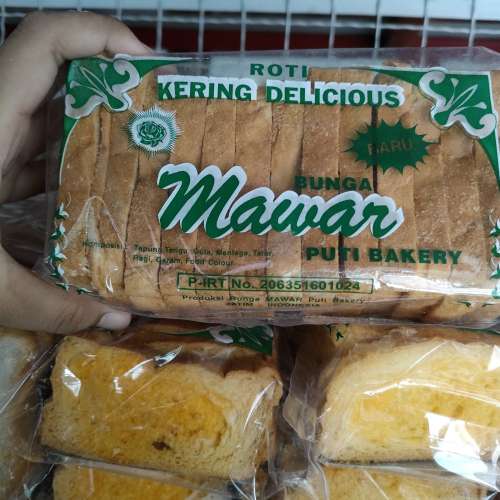roti kering bunga mawar putih
