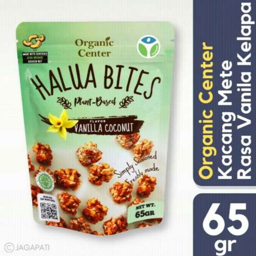 Organic Center— Halua Vanilla 65gr- halua bites snack