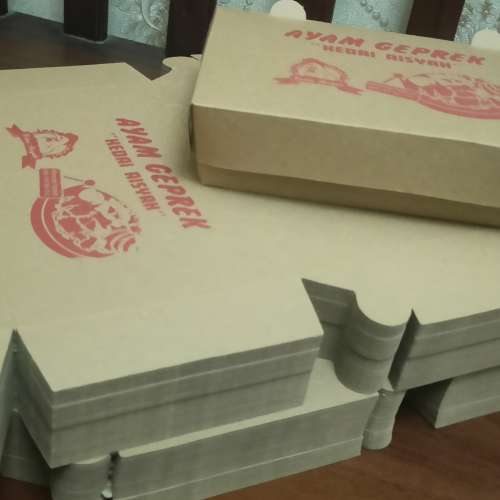 Lunch box Laminasi Printing 1 warna isi 100 pcs