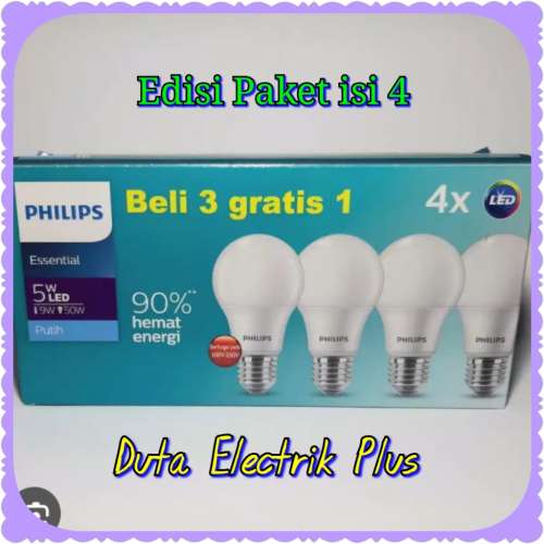 LED PHILIPS 5 watt paket HEMAT BOX HIJAU