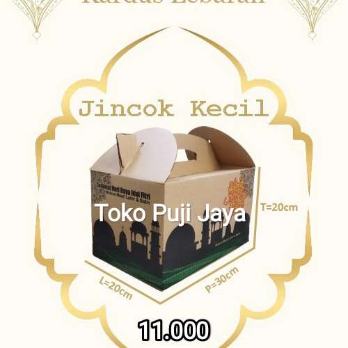 Kardus lebaran jincok kecil 20x30x20 (brg ready) sold out