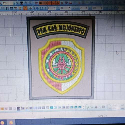 Logo Pemkab Mojokerto bordir