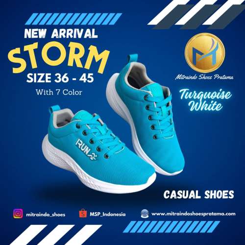 Sepatu IRUN (Turquoise - White)