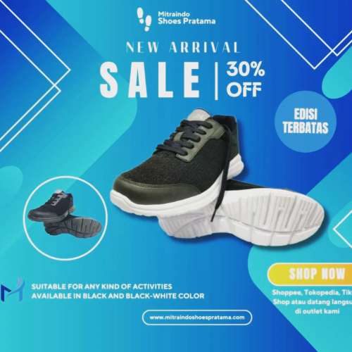 Sepatu IRUN - Light Walk (Full Black)