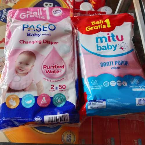 Tisu basah mitu & paseo buy 1 get 1