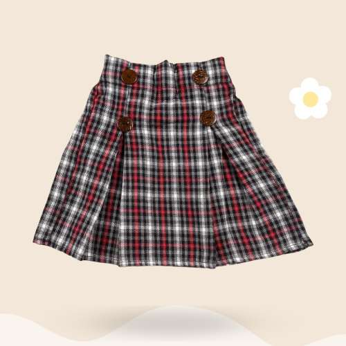 Rok Anak Size L  (5-6th) Red Grey