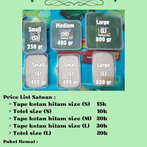 Tape Ketan Hitam + Tetel