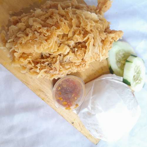 Paket ayam krispy sayap/dada/paha atas/paha bawah+nasi