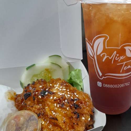 Ayam krispy  sayap/paha atas/bawah/dada+nasi