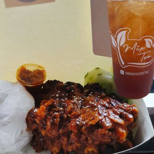 Paket Ayam Krispy bakar +nasi+es teh