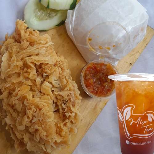 Paket Ayam Krispy sayap/paha atas/paha bawah + nasi+ es teh jumbo