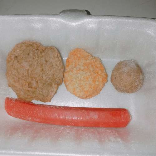 Toping mie jebew NuGet/sosis merah/tempura