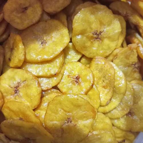 Kripik pisang bulat ¼