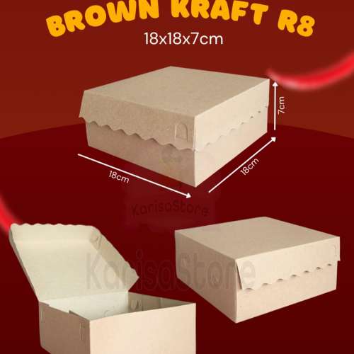 Kardus Makanan Brown Kraft R8