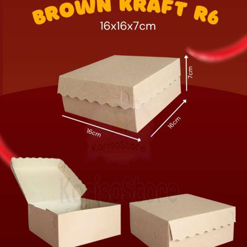Kardus Makanan Brown Kraft R6