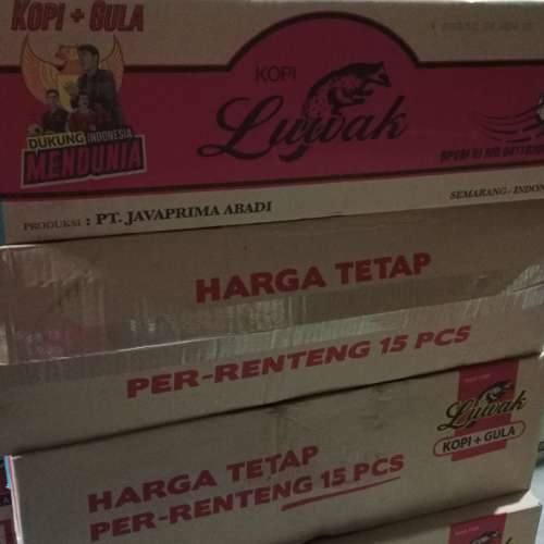 Luwak hitam renteng karton promo
