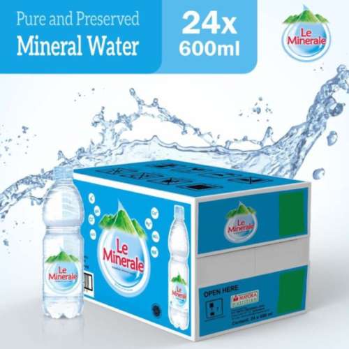 Le Mineral Botol Sedang 600 ML (isi 24)