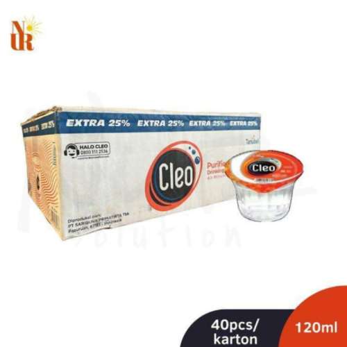 Cleo gelas mini 120 ML (isi 40 pcs)