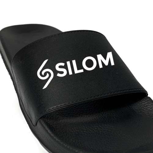 SILOM sandal slide pria wanita anti air /sandal slop pria SILOM S-05 / sandal motif logo / sandal outdor indor / sandal slop anti slip
