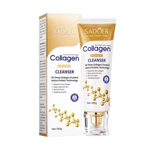 Sabun Cuci Muka Glowing SADOER Collagen Cleanser Korea Facial Wash Anti Penuaan Melembabkan Wajah