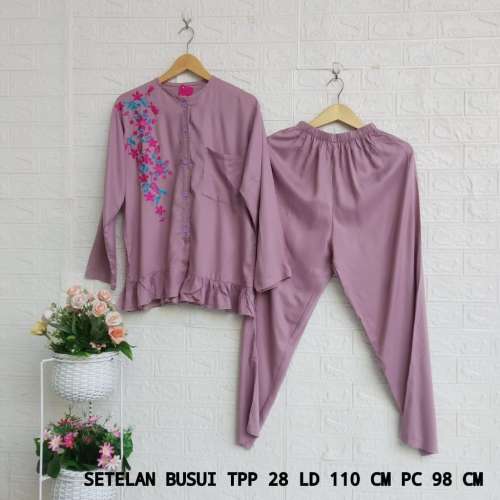 One Set Rayon Lengan Panjang Celana Panjang (TPP)